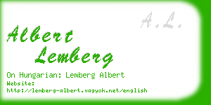 albert lemberg business card